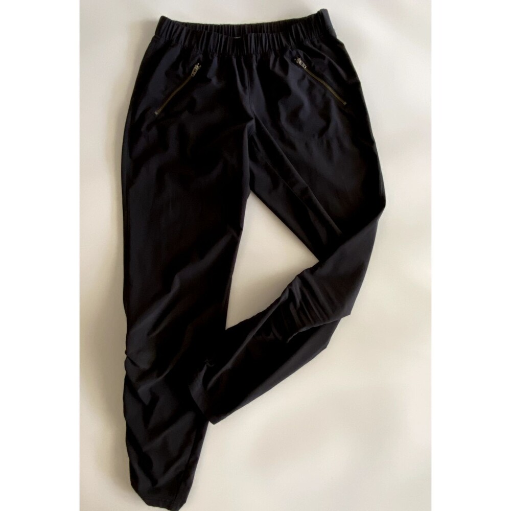Athleta Aspire Ankle Pants Women's 2 Black 983350 Zip Pocket Stretch